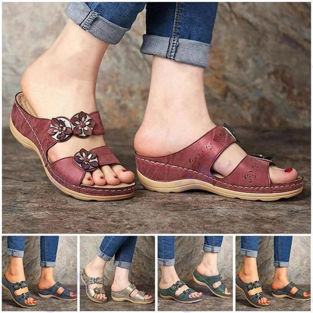 Paris Design Open Toe Fancy Flower Women Sandals
