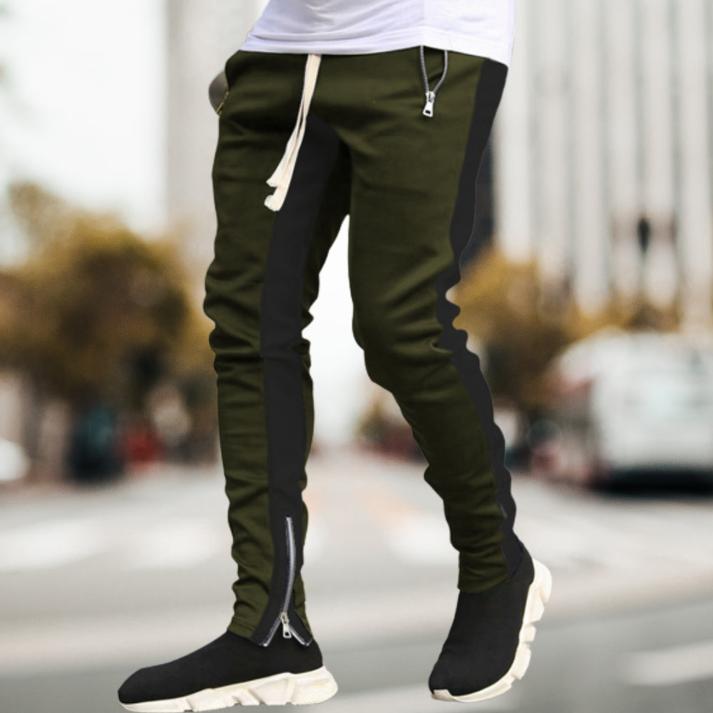 Summer Men's Low Heel Zipper Casual Sports Pants