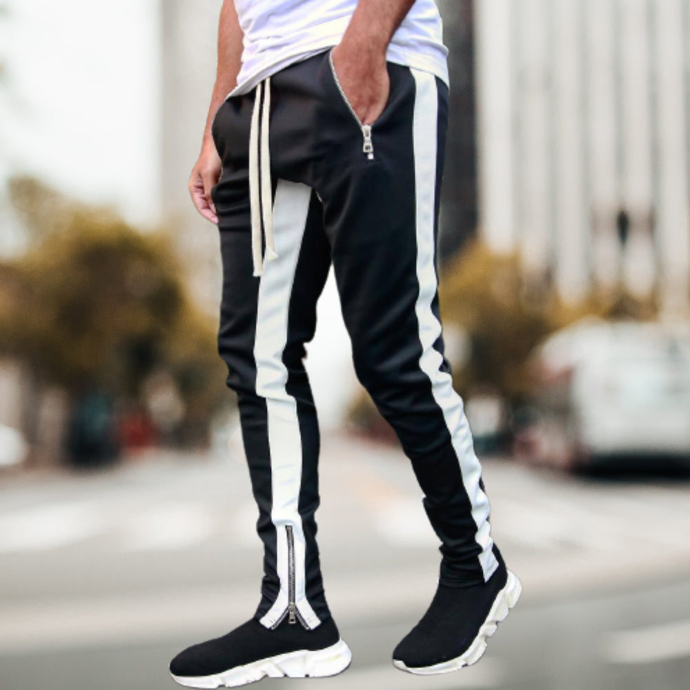 Summer Men's Low Heel Zipper Casual Sports Pants