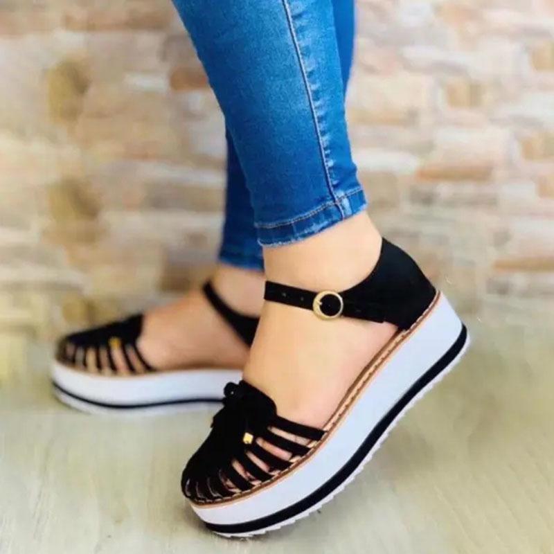 Women’s Fashionable And Comfortable Hollow Bow Sandals