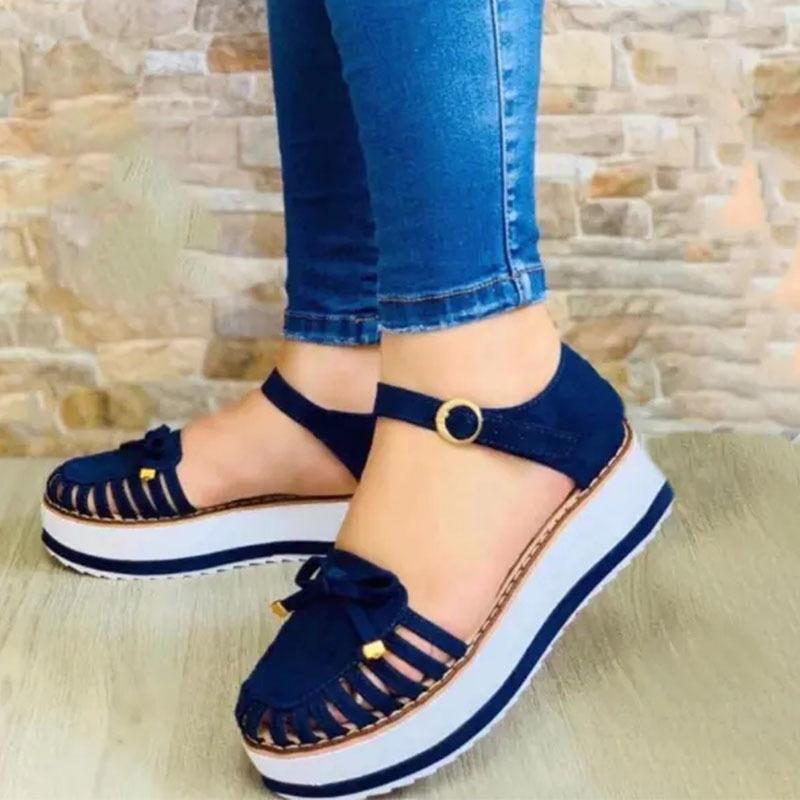 Women’s Fashionable And Comfortable Hollow Bow Sandals