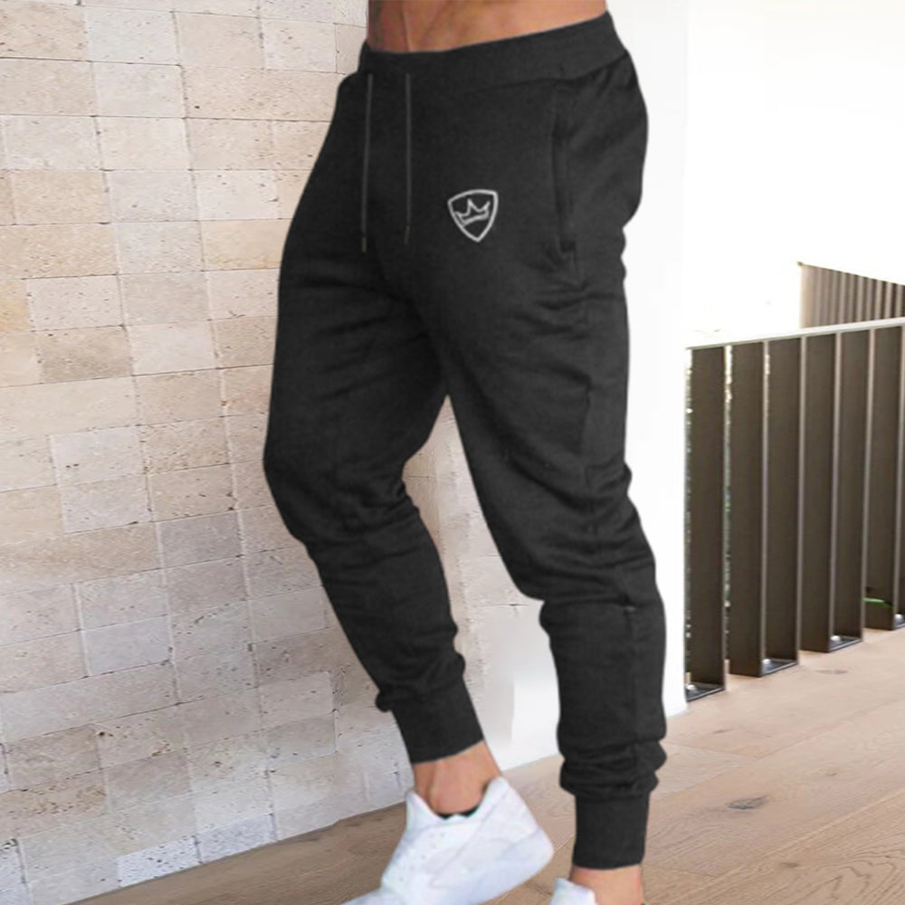 Summer Men's Casual Solid Color Drawstring Open Pocket Design Slim Pants