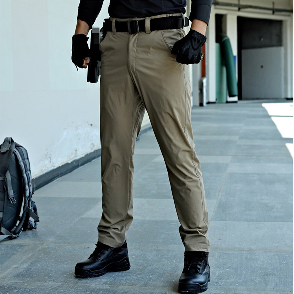New Men's Solid Color Stretch Cargo Pants